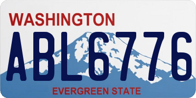 WA license plate ABL6776
