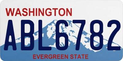 WA license plate ABL6782