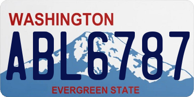 WA license plate ABL6787