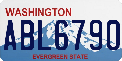 WA license plate ABL6790