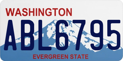 WA license plate ABL6795