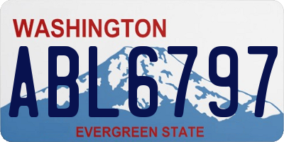 WA license plate ABL6797
