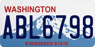 WA license plate ABL6798