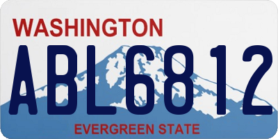 WA license plate ABL6812