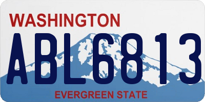 WA license plate ABL6813