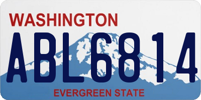 WA license plate ABL6814