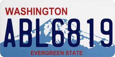 WA license plate ABL6819
