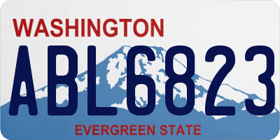 WA license plate ABL6823