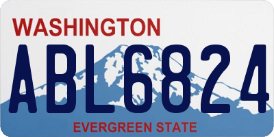 WA license plate ABL6824