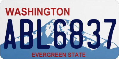 WA license plate ABL6837