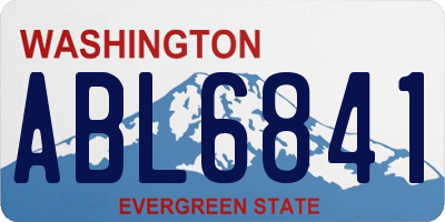 WA license plate ABL6841