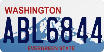WA license plate ABL6844