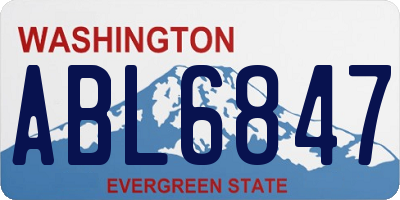 WA license plate ABL6847