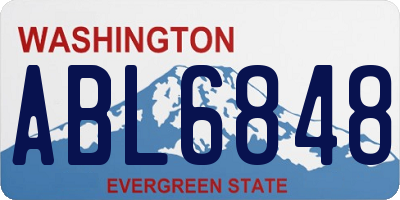 WA license plate ABL6848