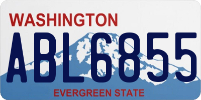 WA license plate ABL6855