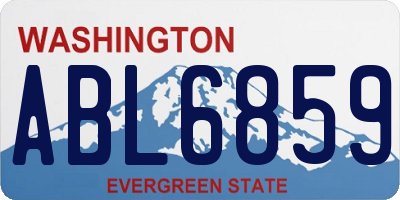 WA license plate ABL6859