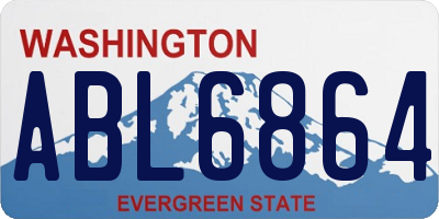 WA license plate ABL6864