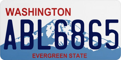 WA license plate ABL6865