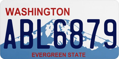 WA license plate ABL6879