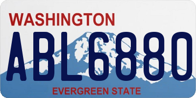 WA license plate ABL6880