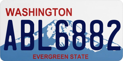 WA license plate ABL6882