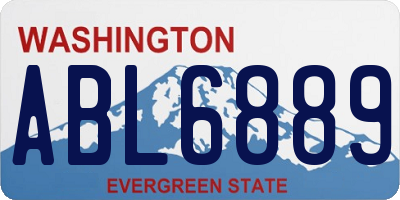 WA license plate ABL6889