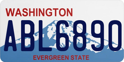 WA license plate ABL6890