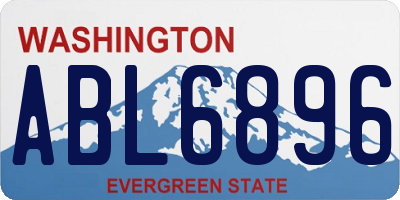 WA license plate ABL6896