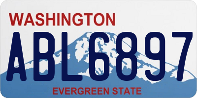 WA license plate ABL6897
