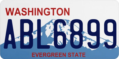 WA license plate ABL6899