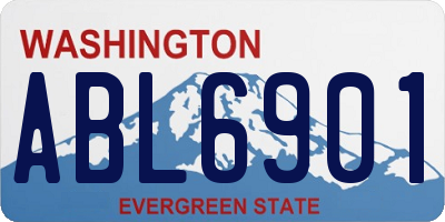 WA license plate ABL6901