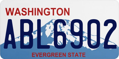 WA license plate ABL6902