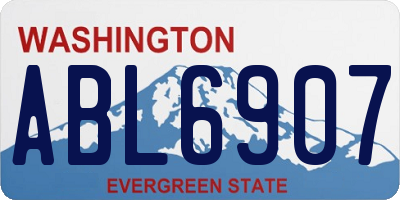 WA license plate ABL6907