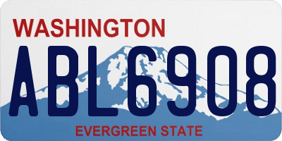 WA license plate ABL6908