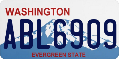 WA license plate ABL6909