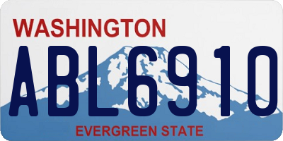 WA license plate ABL6910