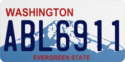 WA license plate ABL6911
