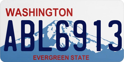 WA license plate ABL6913