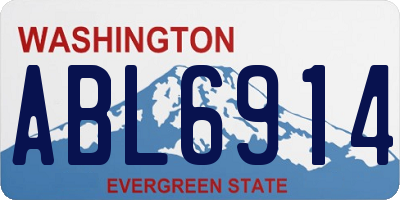 WA license plate ABL6914
