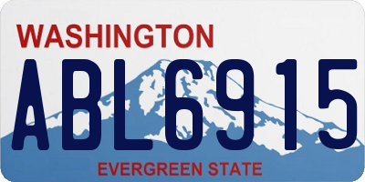 WA license plate ABL6915