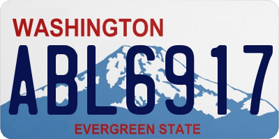 WA license plate ABL6917