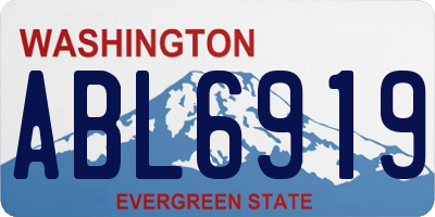 WA license plate ABL6919