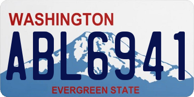 WA license plate ABL6941