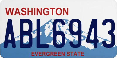 WA license plate ABL6943