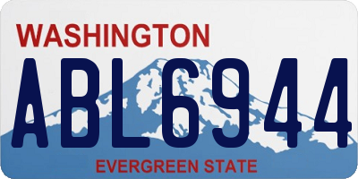 WA license plate ABL6944