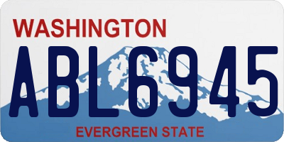 WA license plate ABL6945