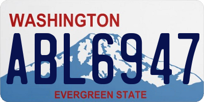WA license plate ABL6947