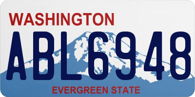 WA license plate ABL6948