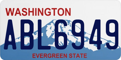 WA license plate ABL6949