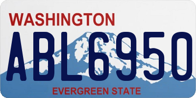 WA license plate ABL6950